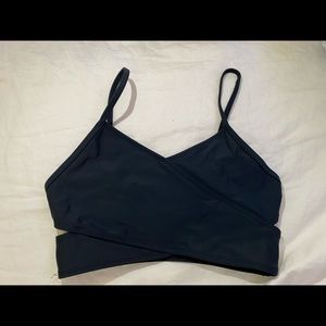 Girls wrap front 2 piece swimsuit